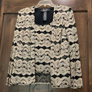 E736 R&M RICHARDS Women's Evening Blouse Sz. 8 Dressy one-piece set